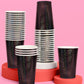 Black Shimmer Cups - 50 paper cups