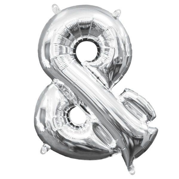 Helium Filled Silver Mylar Symbols