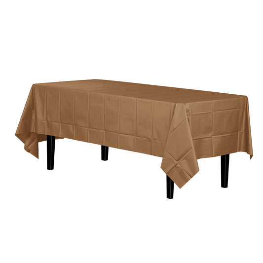 Plastic Tablecloth - Gold | 54x108In.