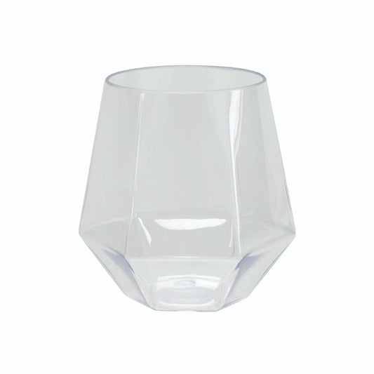 Upscale HEX Clear 12 Oz. Plastic Wine Goblets | 6 Cups