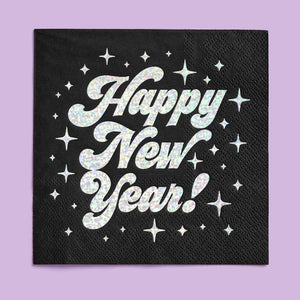 Happy New Year! Napkins - 50 foil napkins