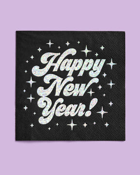 Happy New Year! Napkins - 50 foil napkins