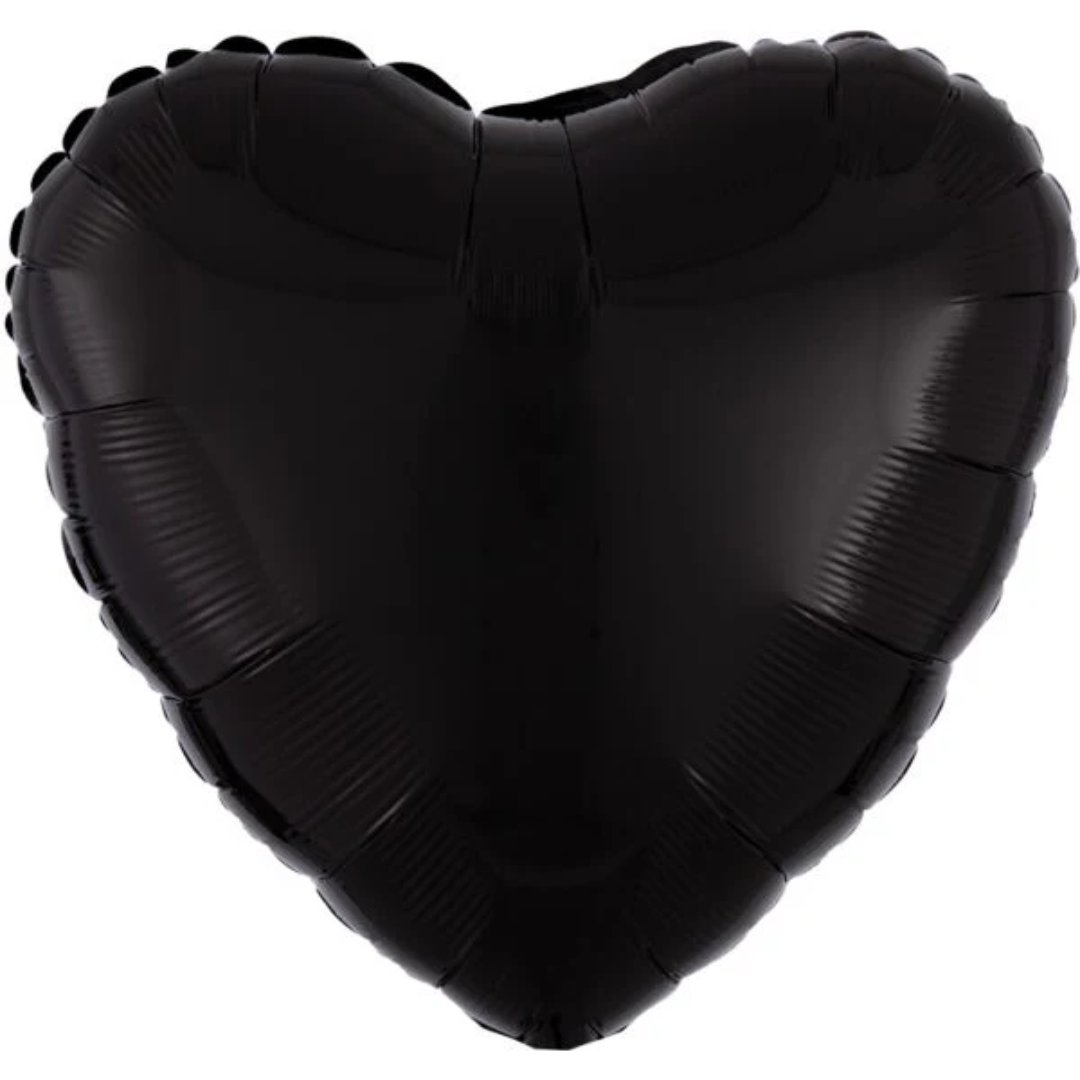 17" Black Heart Balloon