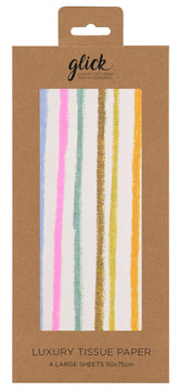 TISSUE STEPHANIE DYMENT MULTI STRIPE (4 SHEETS)