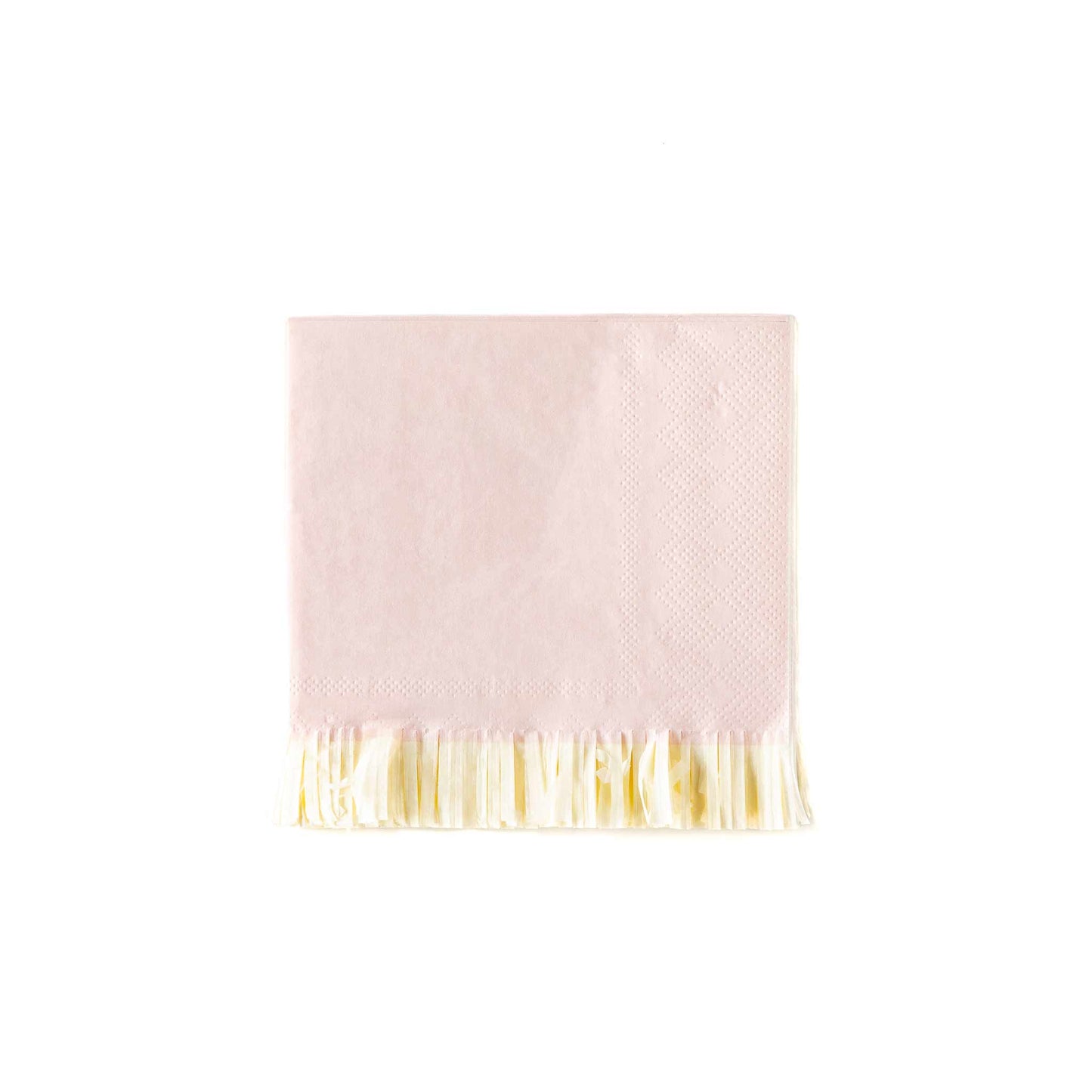 Baby Pink Fringed Cocktail Napkins 25ct