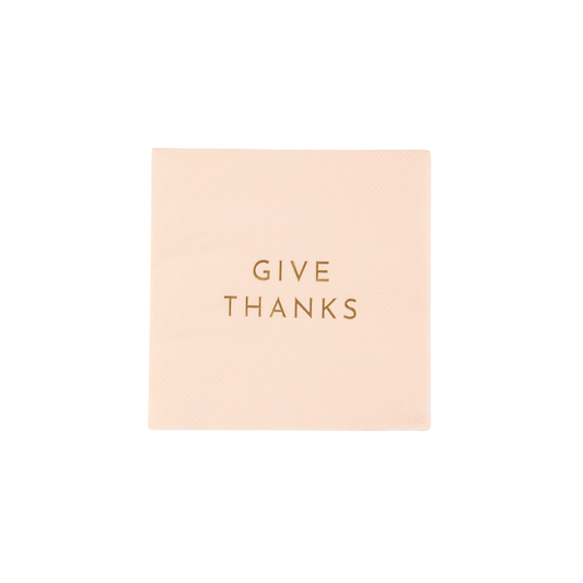 GIVE THANKS COCKTAIL NAPKINS