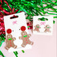 Acrylic Gingerbread Man Dangle Earring