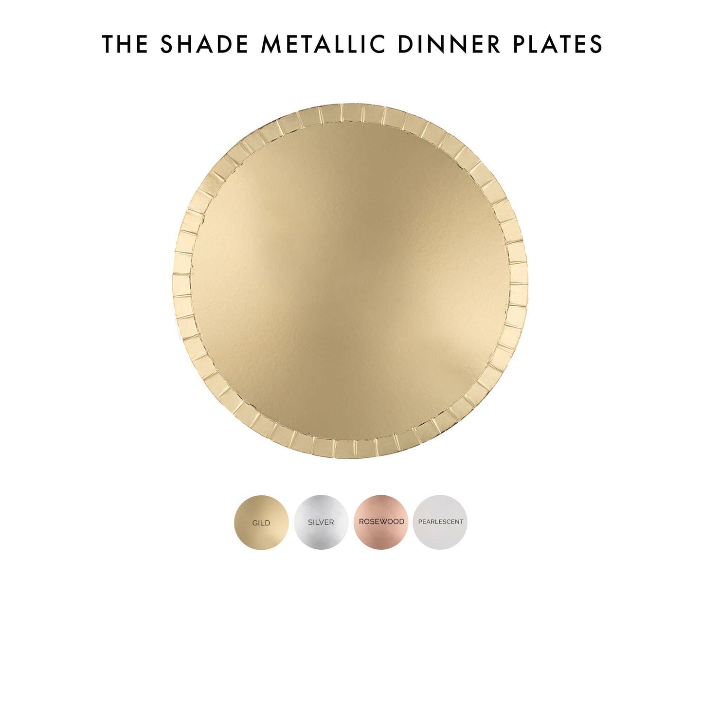 Shades Metallic Dessert Plates - 8 Pk. - 4 Colors: Rosewood