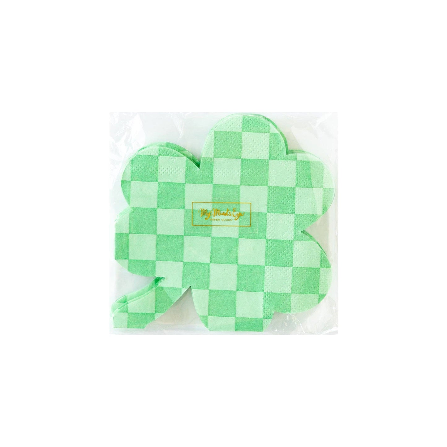 SPD1038 -  Checkered Shamrock Paper Napkin