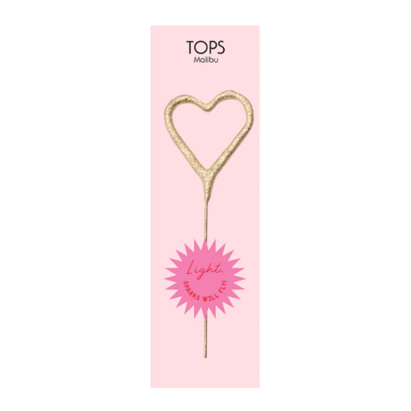 Mini Gold Heart Sparkler Wand