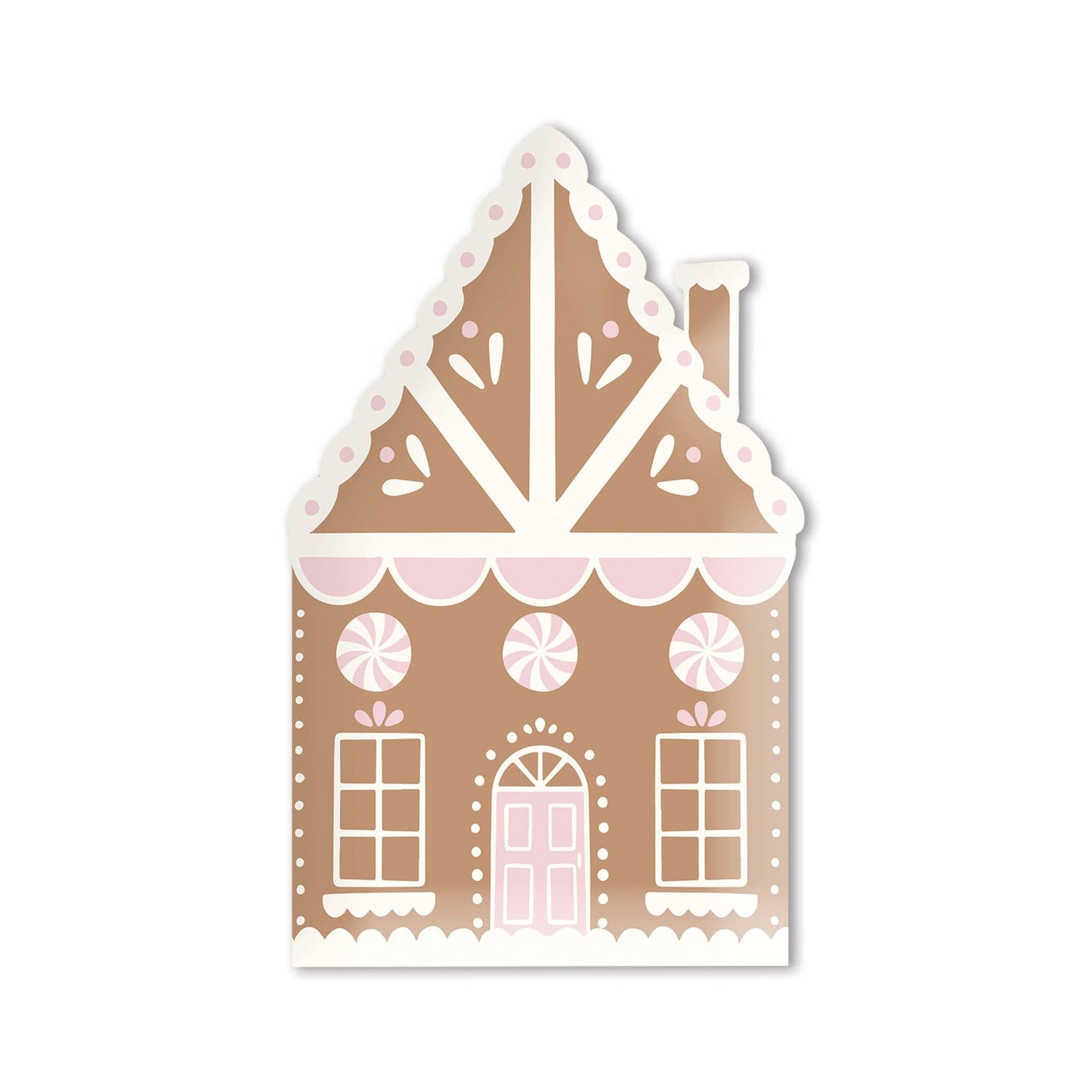 Gingerbread House Shaped Paper Plate