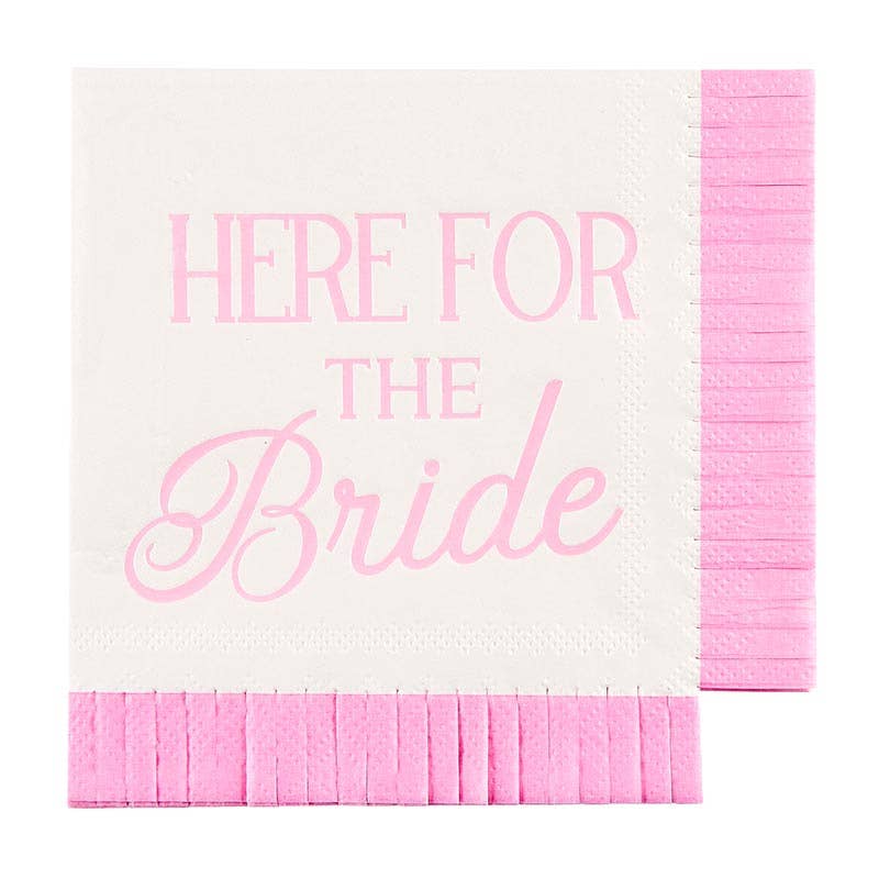 Here For The Bride Fringe Napkin