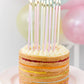 Rainbow Pastel Birthday Candles| 16 Pack |