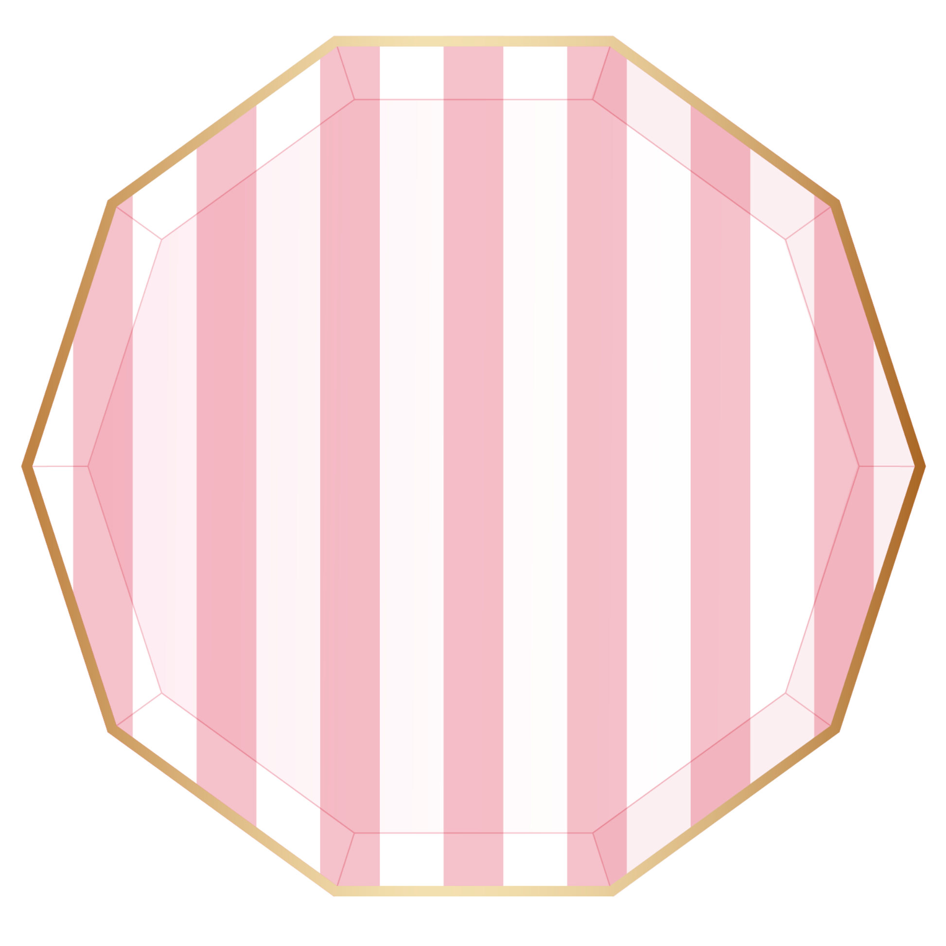 PETAL PINK SIGNATURE CABANA STRIPE PLATES