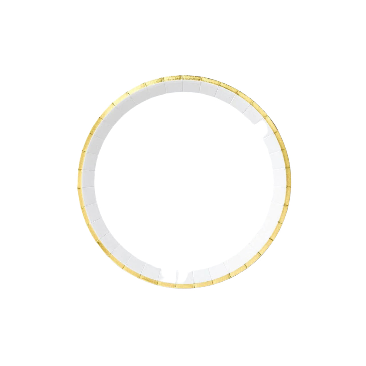 White and Gold Large Paper Party Plates (10 per Pack)