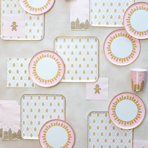 Pink Gingerbread Large Plates