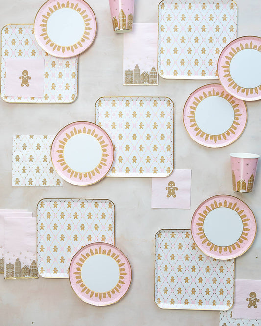 Pink Gingerbread Small Napkins