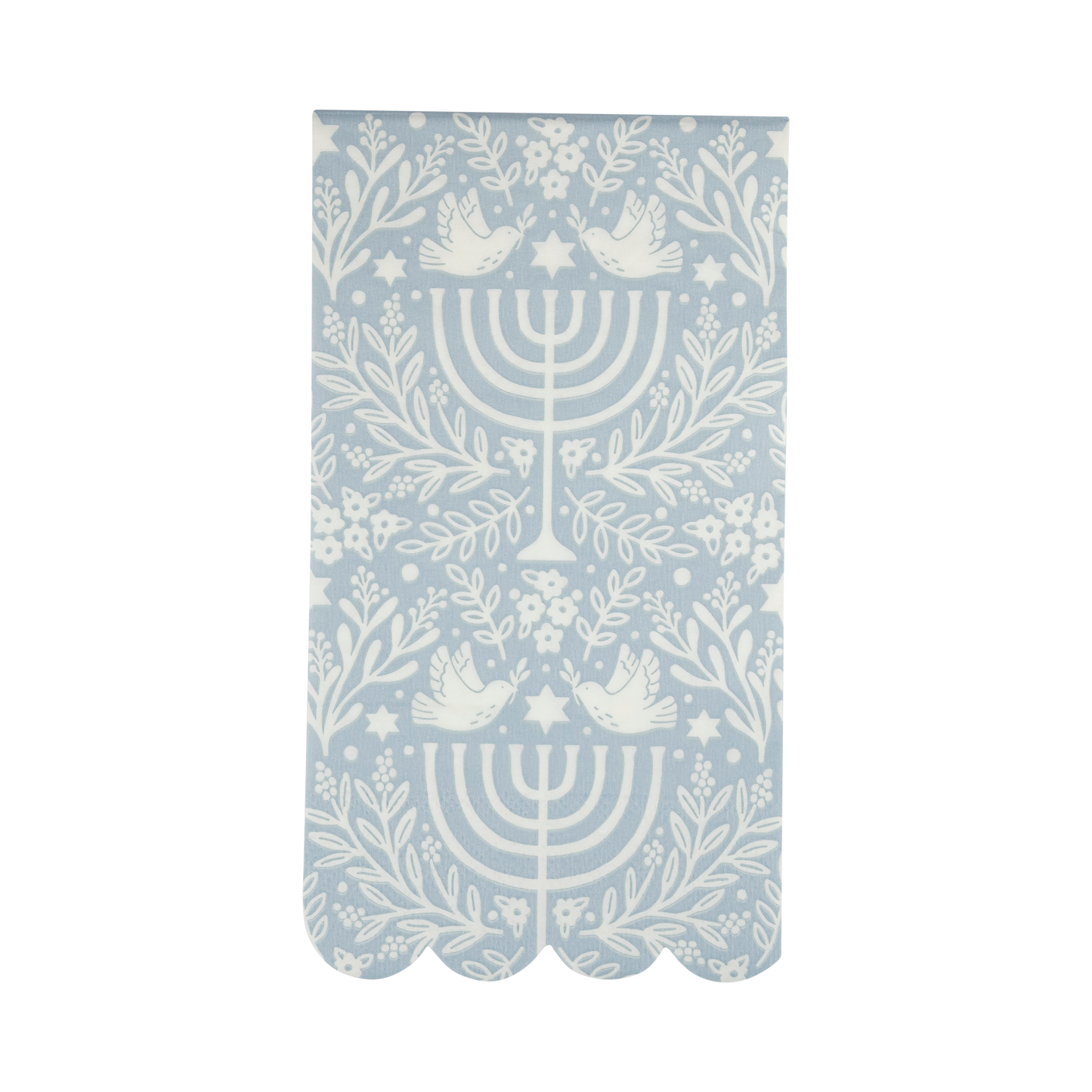 Floral Menorah Dinner Napkin