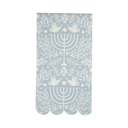 Floral Menorah Dinner Napkin