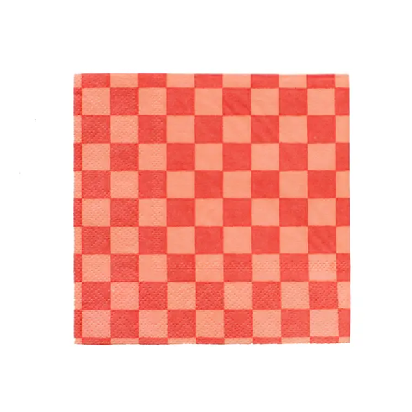 Red checkered napkins