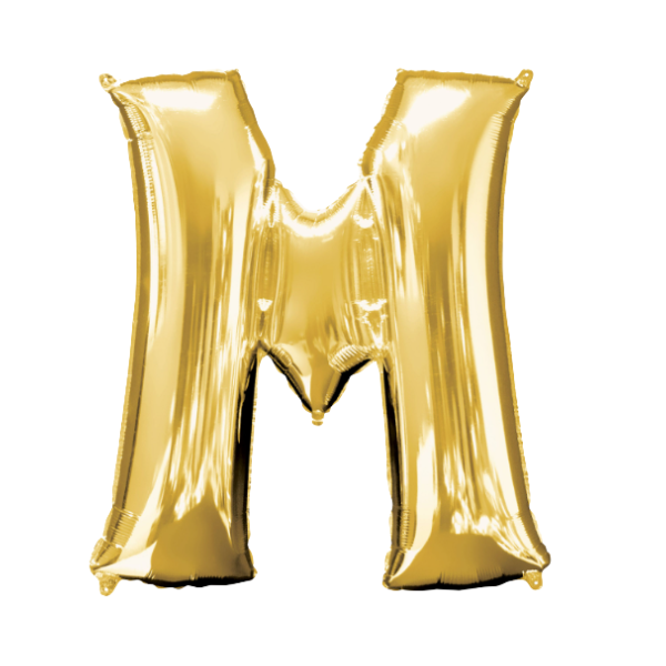 Helium Filled Gold Mylar Letter