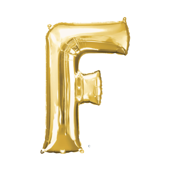 Helium Filled Gold Mylar Letter