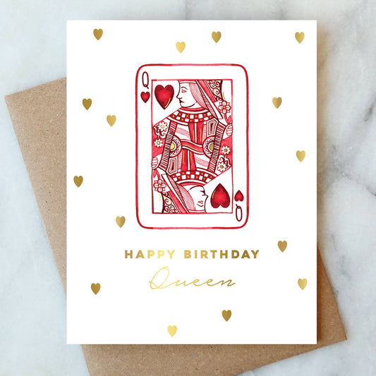 Queen of Hearts Birthday Greeting Card