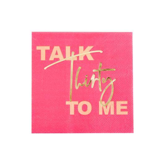 Milestone "Talk Thirty to Me" Cocktail Napkins - 20 Pk.