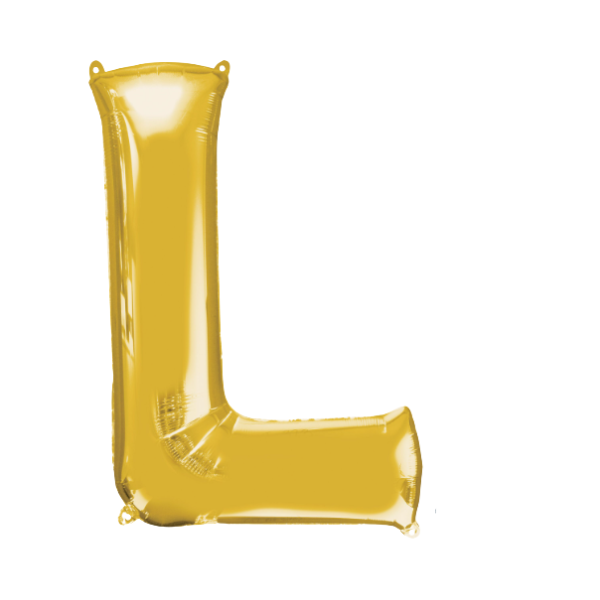 Helium Filled Gold Mylar Letter