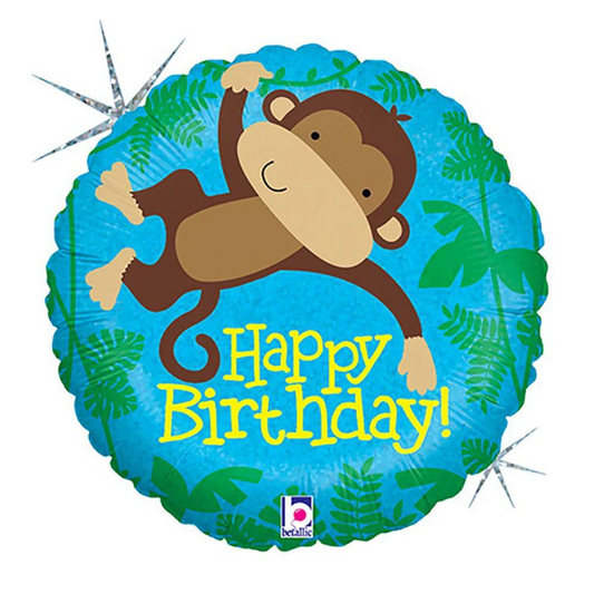 18" Monkey Birthday Balloon