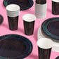 Black Shimmer Cups - 50 paper cups