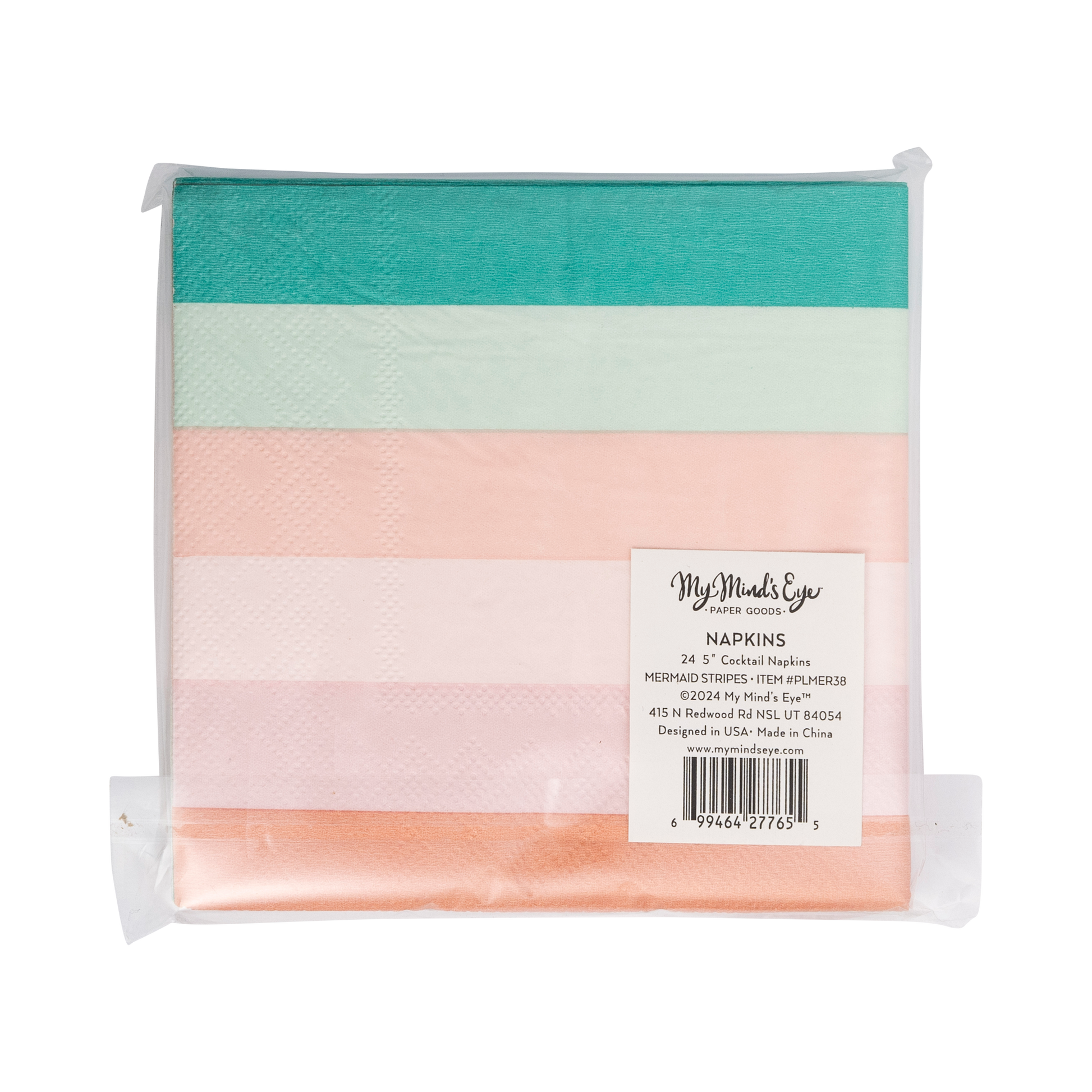 Mermaid Stripes Cocktail Napkin