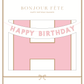 PINK SIGNATURE HAPPY BIRTHDAY BANNER