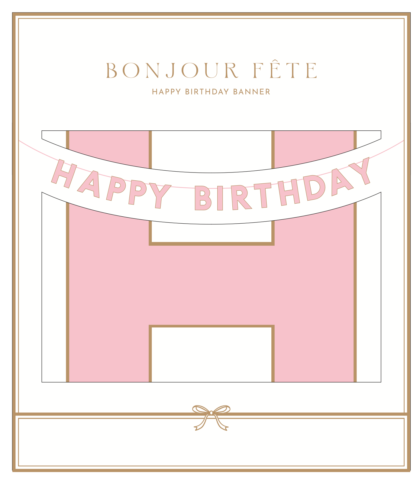 PINK SIGNATURE HAPPY BIRTHDAY BANNER