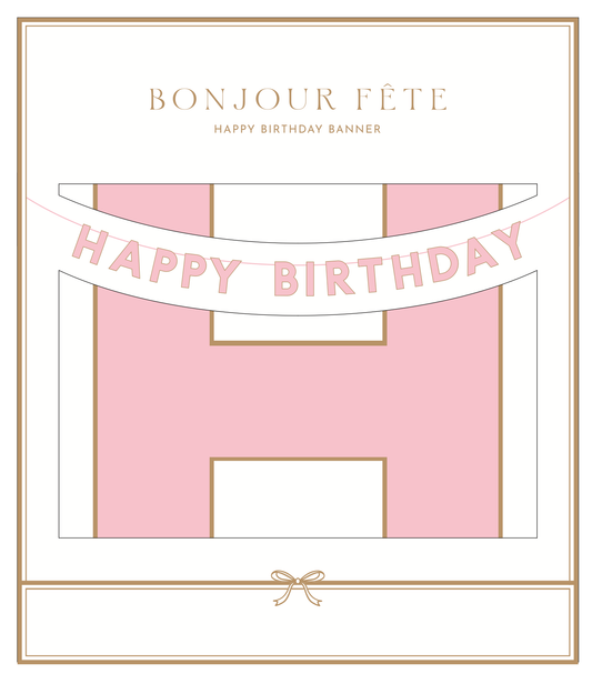 PINK SIGNATURE HAPPY BIRTHDAY BANNER