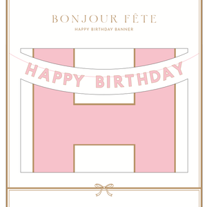 PINK SIGNATURE HAPPY BIRTHDAY BANNER