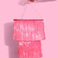 Pink Party Chandelier - iridescent foil chandelier,