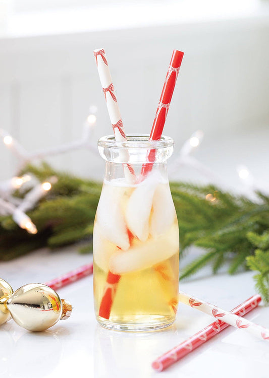 Christmas Bows Reusable Straws