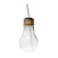 15 oz Light Bulb Cup With Straw: Silver