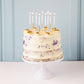 White & Gold Birthday Candles | 16 Pack | Cake Candle |