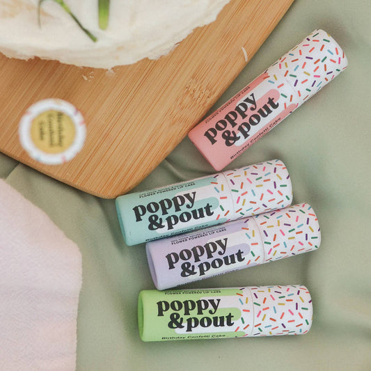 Lip Balm, Birthday Confetti Cake, Green