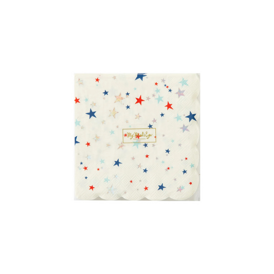 Sparkling Stars & Scallops 5" Napkins