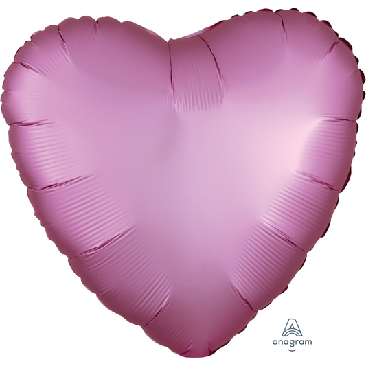 17" Satin Flamingo Heart Balloon