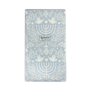 Floral Menorah Dinner Napkin