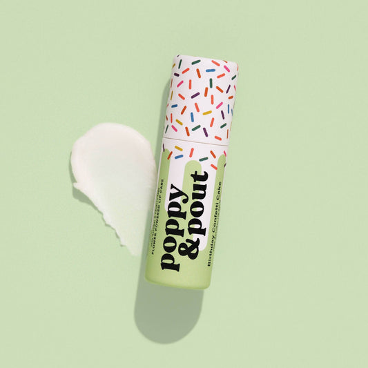 Lip Balm, Birthday Confetti Cake, Green