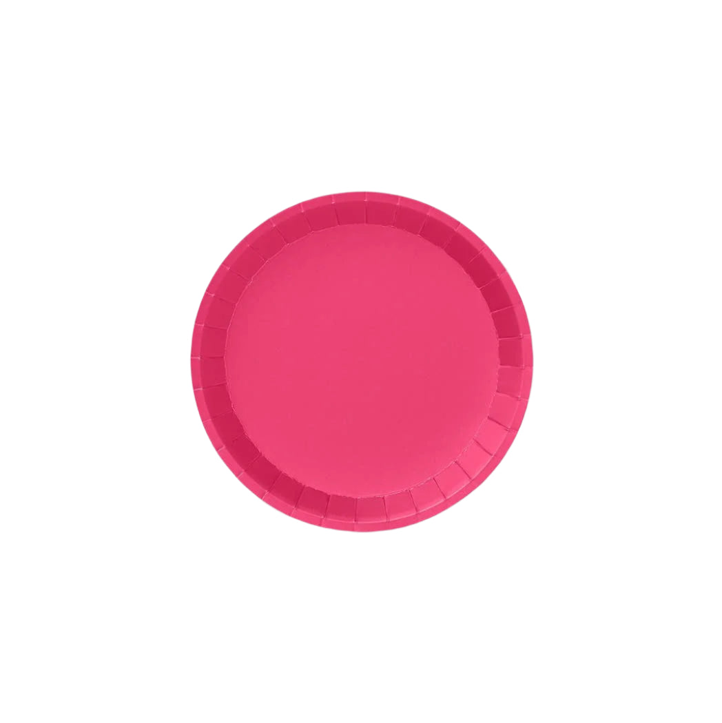 Hot Pink Small Paper Party Plates (10 per Pack)