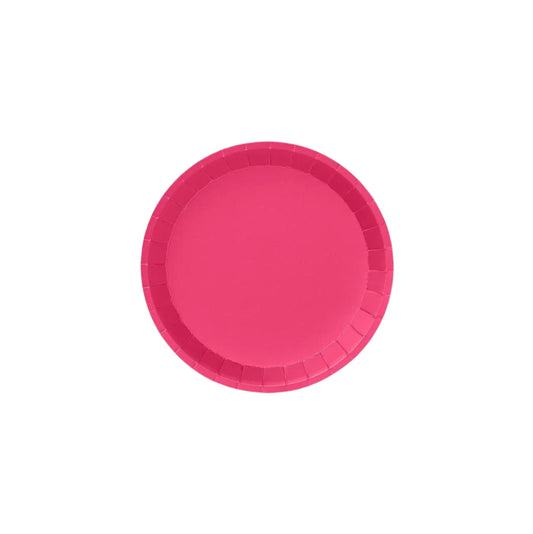 Hot Pink Small Paper Party Plates (10 per Pack)