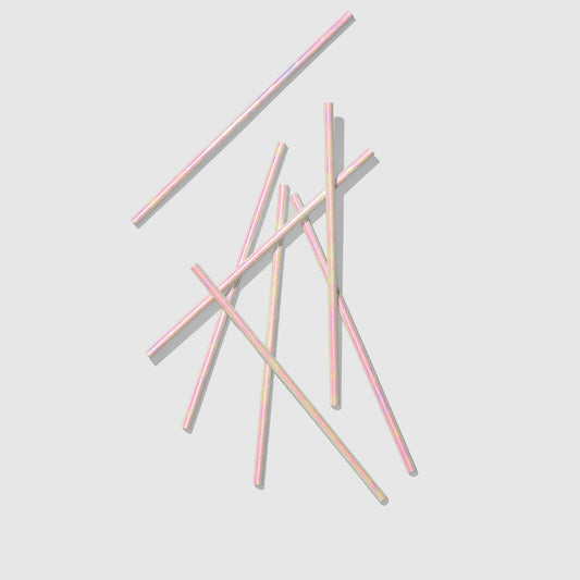 Iridescent Paper Straws (25 per pack)