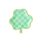 SPD1042 - Checkered Shamrock Paper Plate