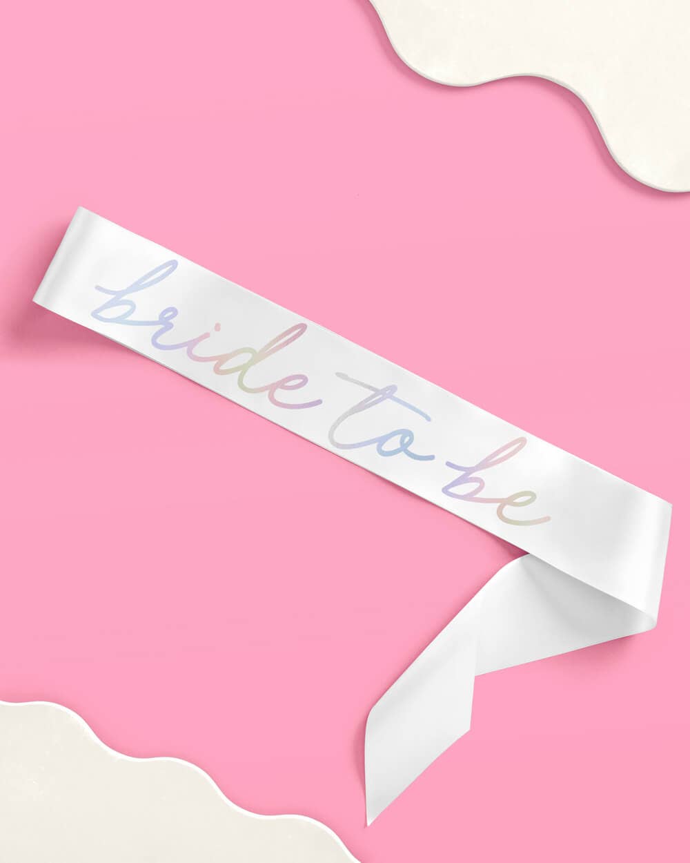 White Bride To Be Sash, Bachelorette Accessory, Bridal